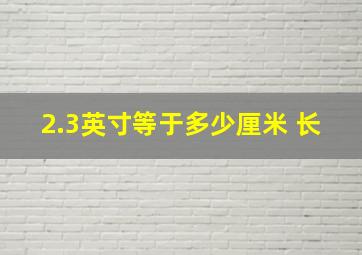 2.3英寸等于多少厘米 长